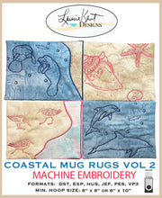 Load image into Gallery viewer, Coastal Mug Rugs Volume II Embroidery USB
