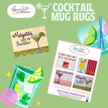 Load image into Gallery viewer, Cocktail Coaster Embroidery USB by Laurie Kent Designs
