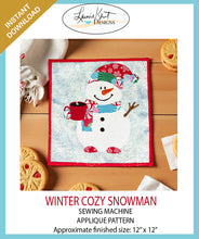 Load image into Gallery viewer, Winter Cozy Snowman - Instant Download Sewing Design
