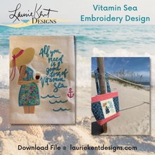 Load image into Gallery viewer, Vitamin Sea - Instant Embroidery Download Design
