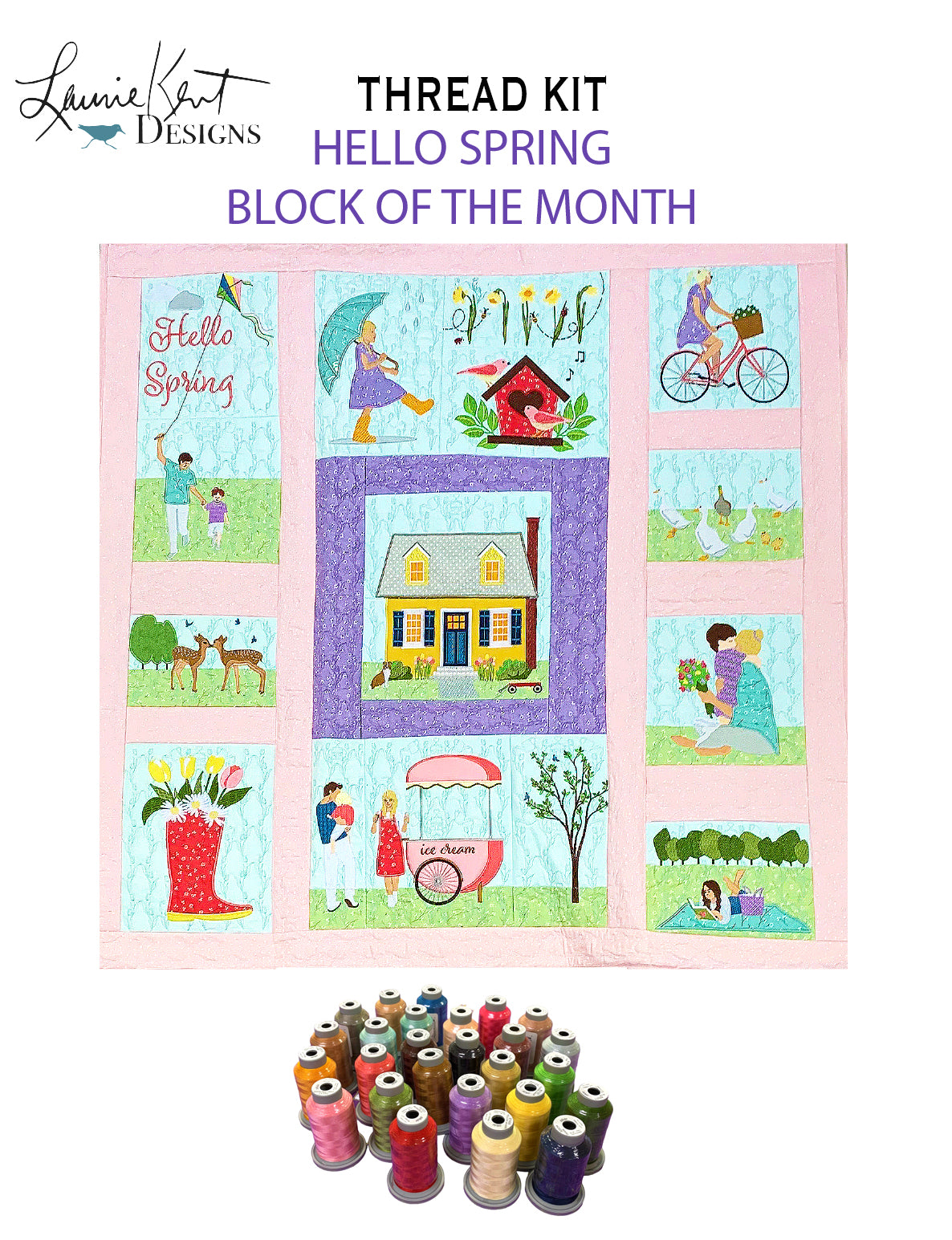 Hello Spring BOM - Glide Thread Kit – Laurie Kent Designs