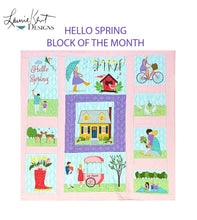 Load image into Gallery viewer, Hello Spring Quilt - Block of the Month Machine Embroidery
