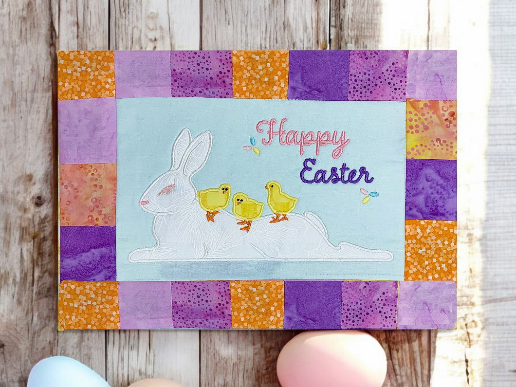 Easter Bunny & Chicks Embroidery Instant File