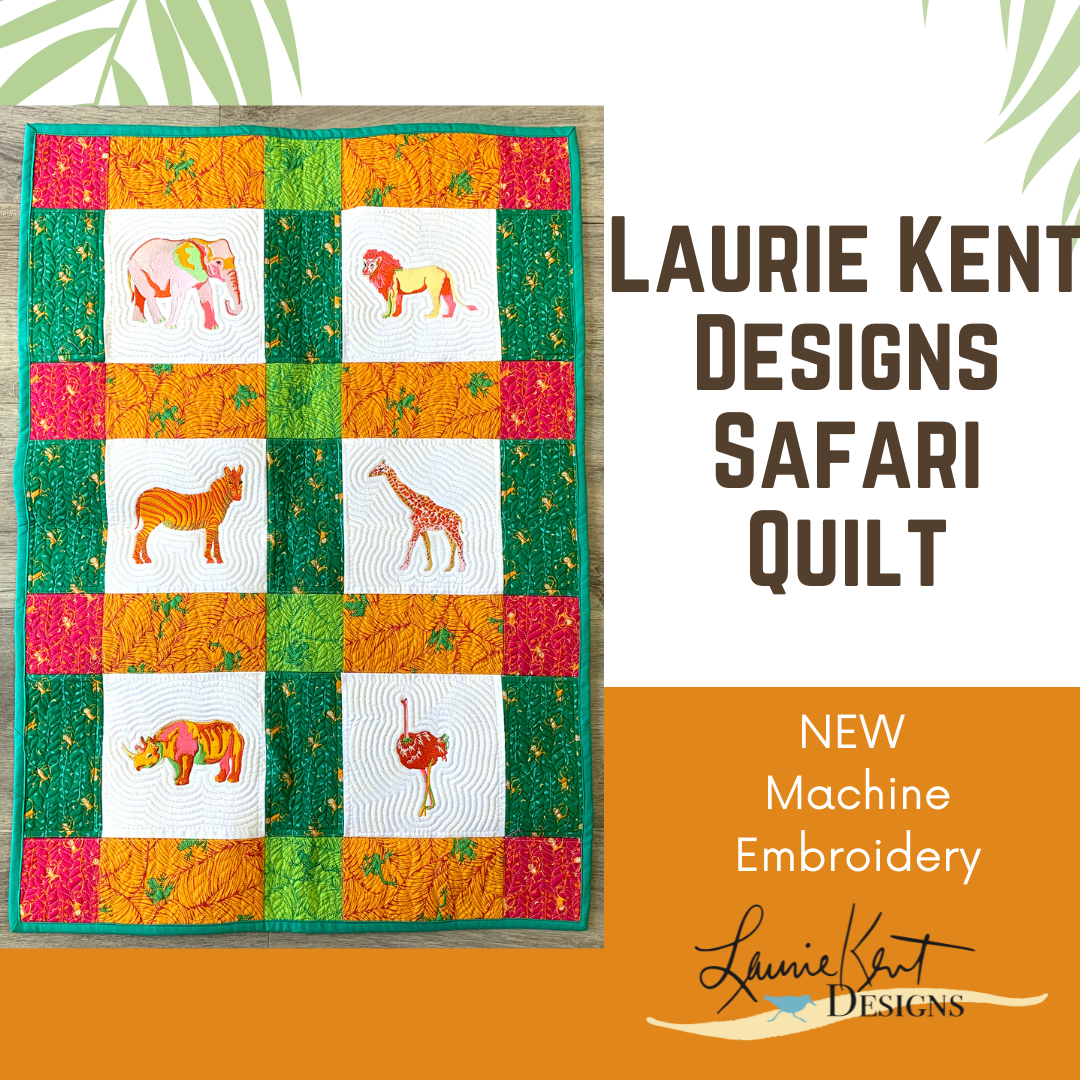 Safari Jungle Quilt/Wall Hanging Machine Embroidery USB File – Laurie ...