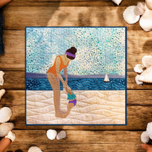 Load image into Gallery viewer, Mom and Child on the Beach - Instant Embroidery Download Design
