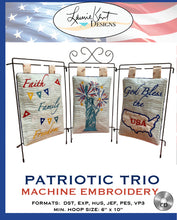 Load image into Gallery viewer, Patriotic Trio Machine Embroidery CD

