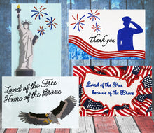 Load image into Gallery viewer, Patriotic Mug Rugs - ITH - USB Version
