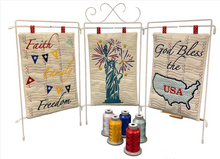Load image into Gallery viewer, Patriotic Trio USB Machine Embroidery

