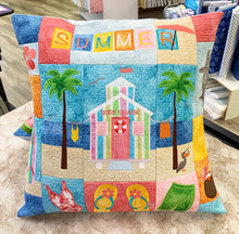 Load image into Gallery viewer, Summer Pillow - Summer Time - Embroidery  USB Version
