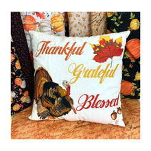 Load image into Gallery viewer, Happy Thanksgiving Bench Pillow Design Files USB
