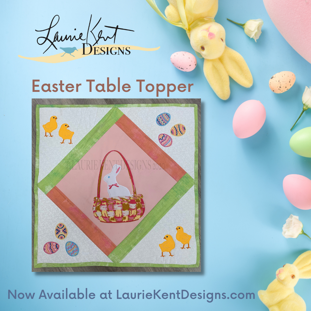 Easter Bunny Table Topper Kit by Laurie Kent Designs