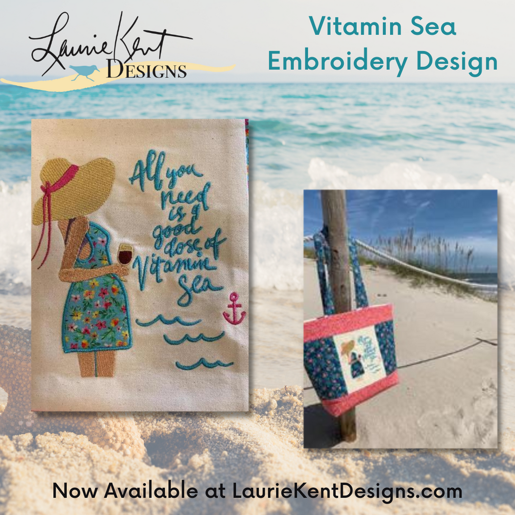Vitamin Sea Embroidery Design - CD
